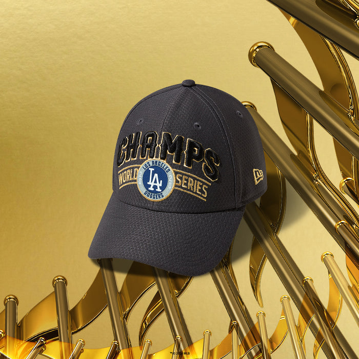 Los Angeles Dodgers New Era Graphite 2020 World Series Champions Locker Room 39THIRTY Flex Hat
