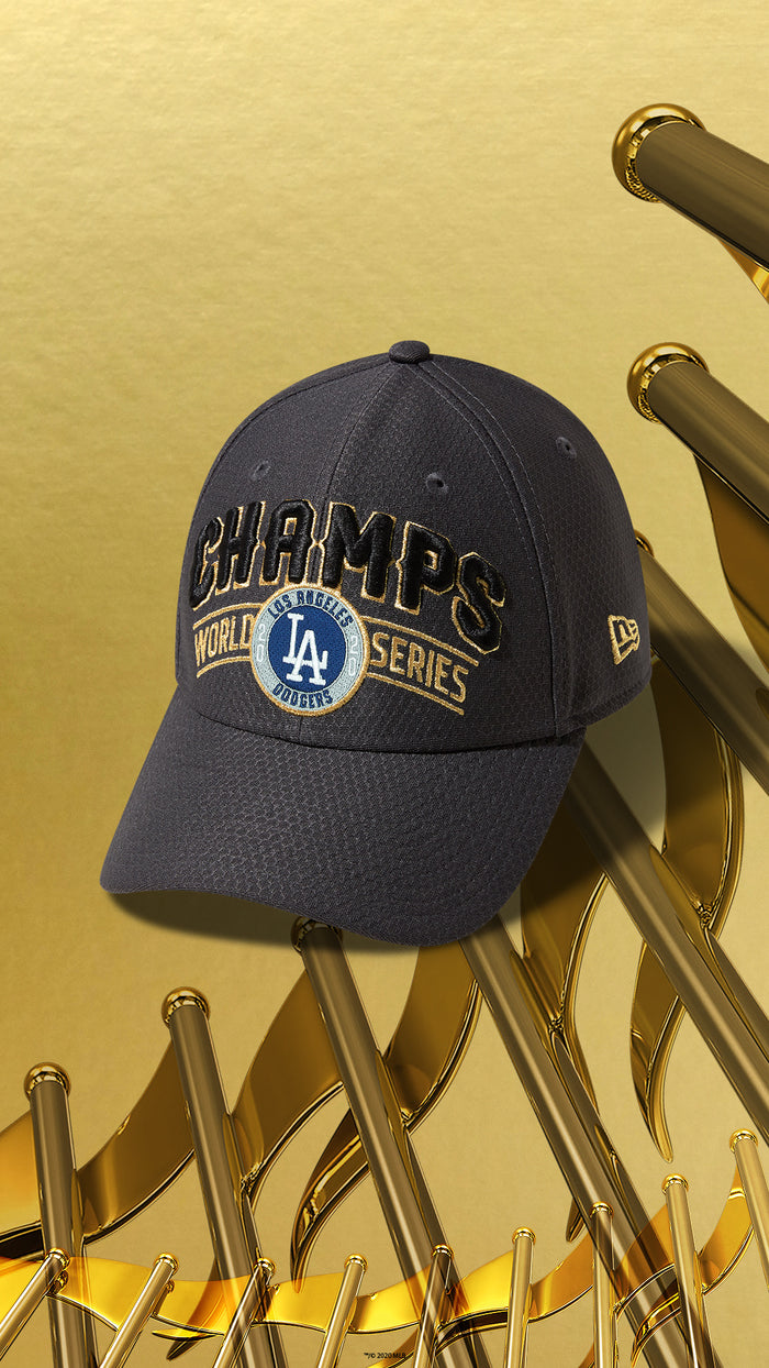 Los Angeles Dodgers New Era Graphite 2020 World Series Champions Locker Room 39THIRTY Flex Hat