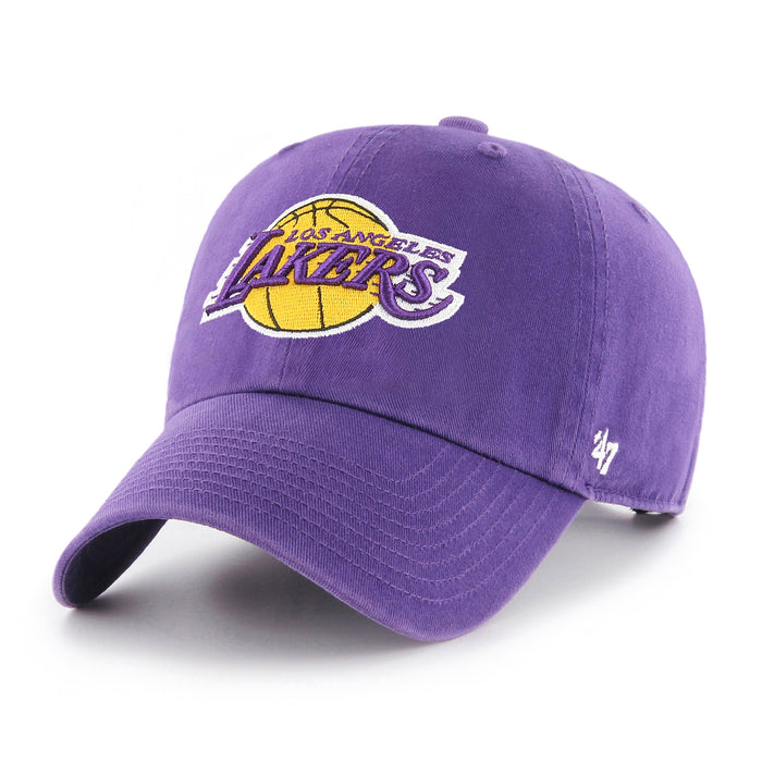 Los Angeles Lakers Purple NBA 47 Brand Clean Up Adjustable Buckle Back Hat