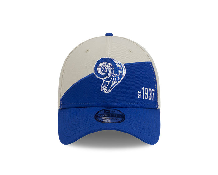 Los Angeles Rams New Era 2023 Historic Sideline 39THIRTY Flex Hat - Cream/Royal