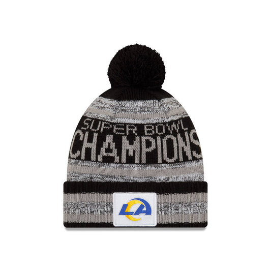 Los Angeles Rams New Era Super Bowl LVI Champions - Parade Pom Cuffed Knit Hat