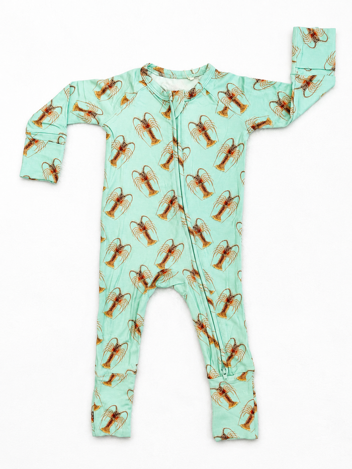 Lowtide Lobster - Bamboo Zippy Sleeper Pajamas - READY TO SHIP