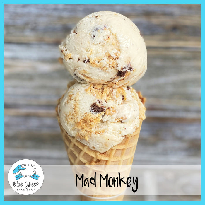 mad monkey ice cream banana peanut butter ice cream blue sheep bake shop