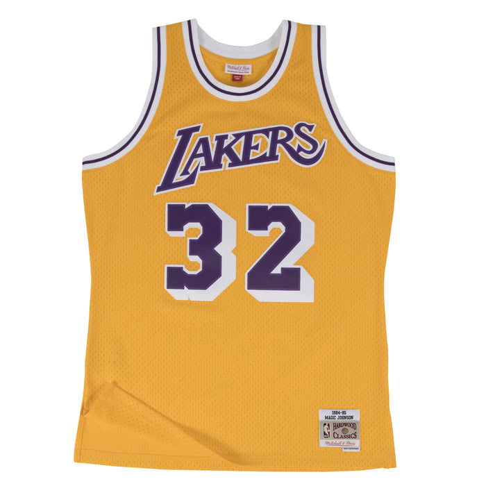 Magic Johnson Los Angeles Lakers Mitchell & Ness 1984-85 Hardwood Classic Swingman Away Jersey