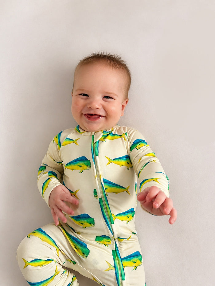 Mahi Mayhem - Bamboo Zippy Sleeper Pajamas - READY TO SHIP