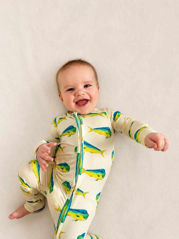 Mahi Mayhem - Bamboo Zippy Sleeper Pajamas - READY TO SHIP