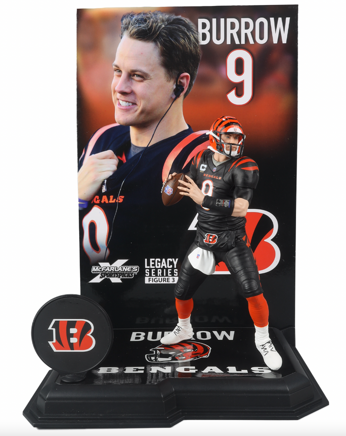 McFarlane NFL Sports Picks - Joe Burrow Black Jersey Figure - Cincinnati Bengals