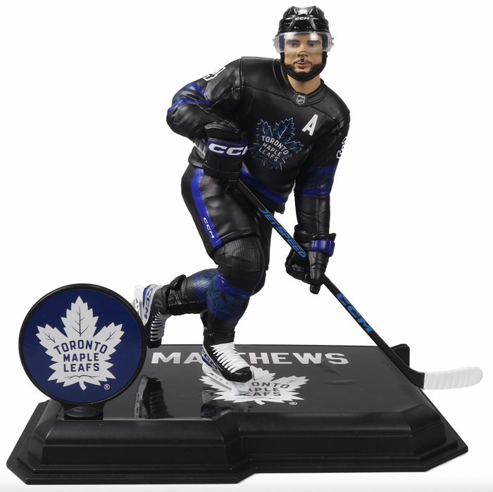 McFarlane NHL Sports Picks - Auston Matthews Black Jersey Figure - Toronto Maple Leafs