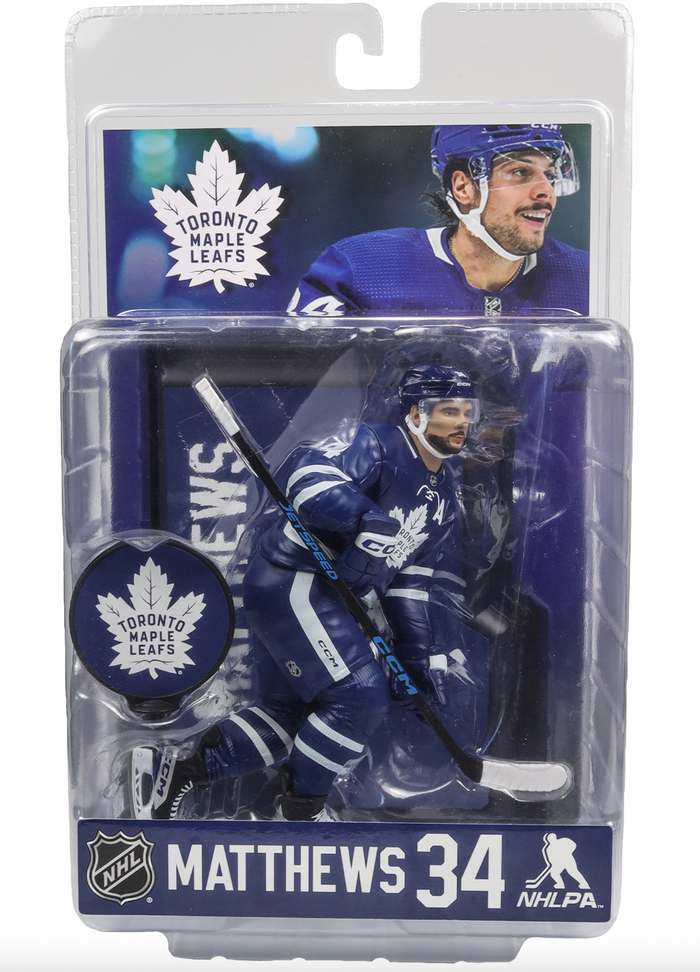 McFarlane NHL Sports Picks - Auston Matthews Blue Jersey Figure - Toronto Maple Leafs