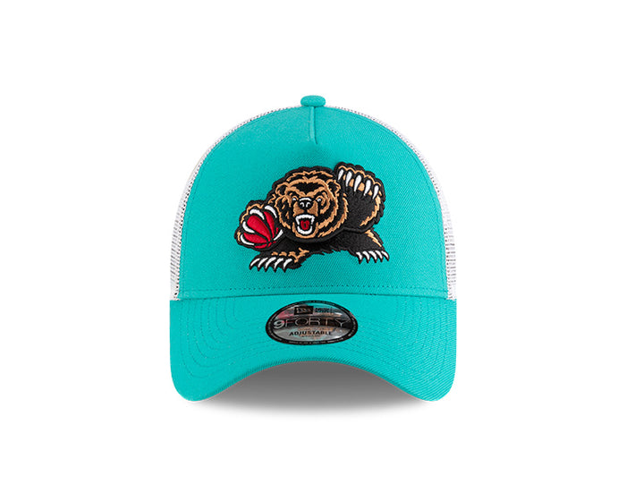 Memphis Grizzlies Bear New Era 2024/25 Classic Edition 9FORTY Trucker Adjustable Snapback Hat