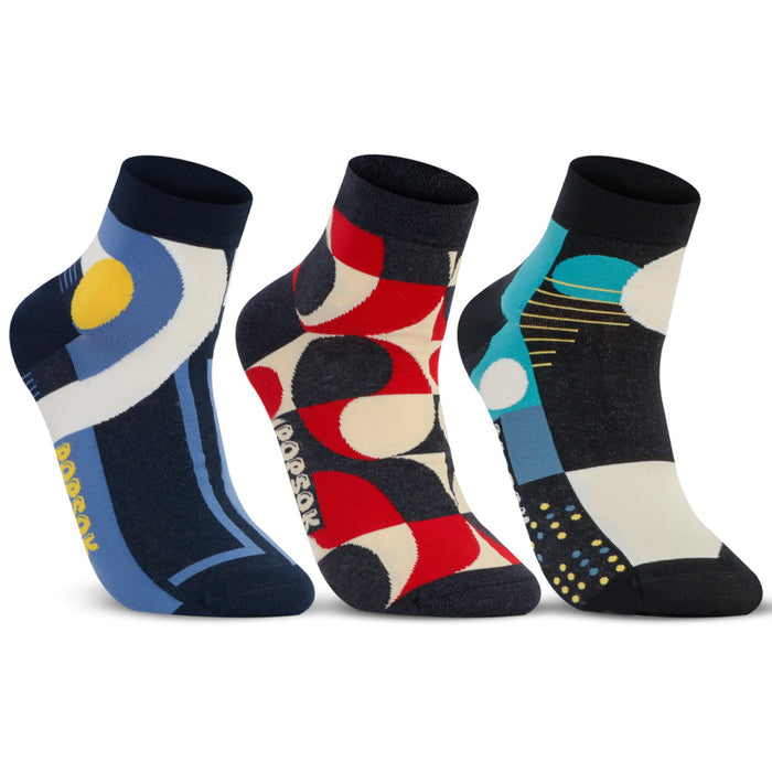Men Graphic Pop Designer Ankle Socks (Pack of 3)