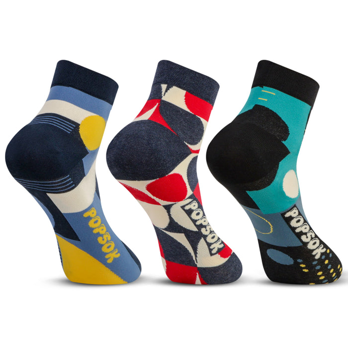 Men Graphic Pop Designer Ankle Socks (Pack of 3)