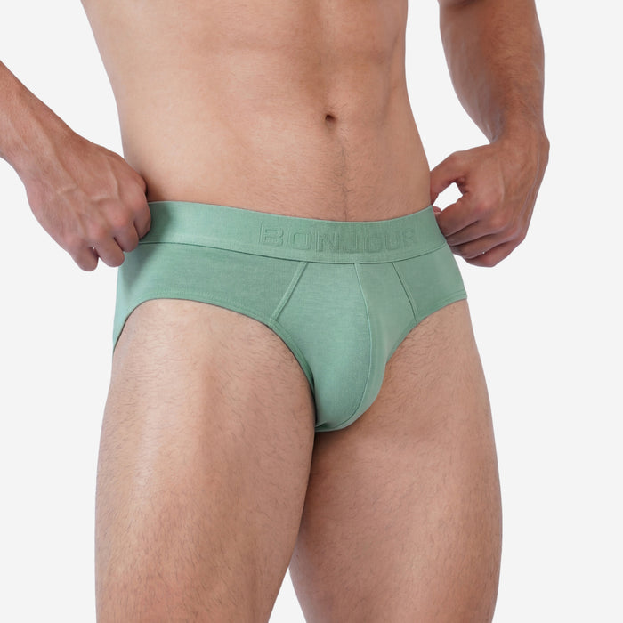 Men’s Bamboo Brief - Ultra Soft, Odour Free (Sage Green)