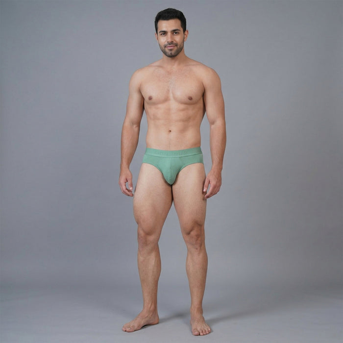 Men’s Bamboo Brief - Ultra Soft, Odour Free (Sage Green)