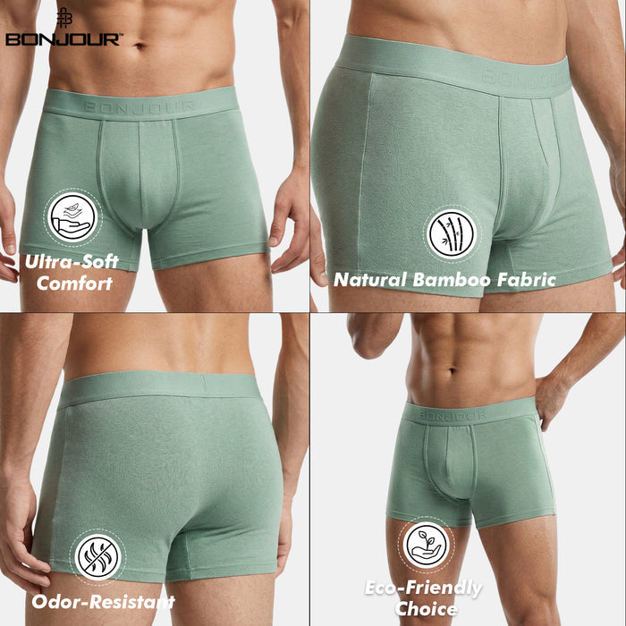 Men’s Bamboo Trunk Ultra Soft, Odour Free - (Sage Green)