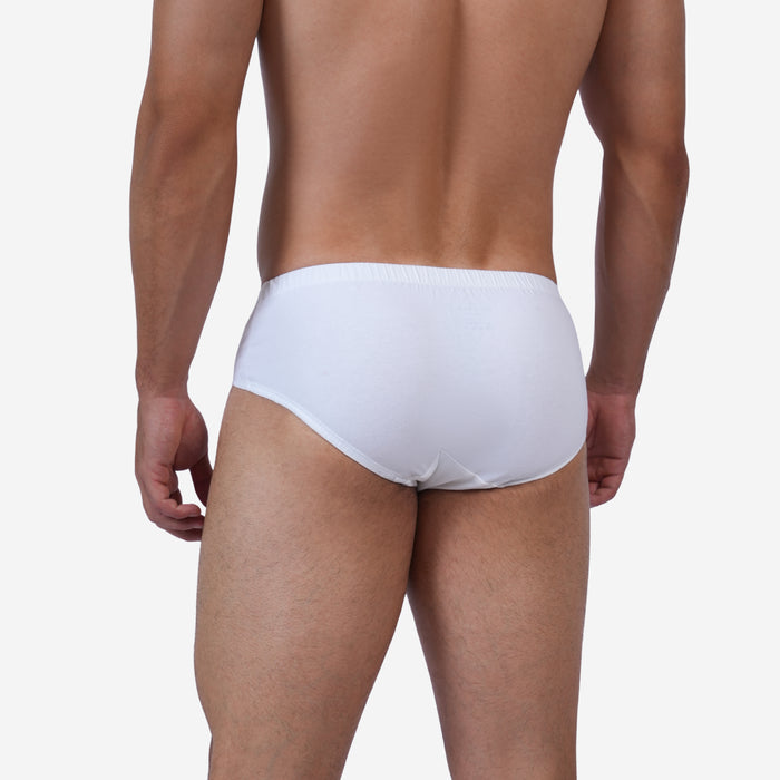 Men's Cotton Comfort Briefs - Soft Breathable Everyday Innerwear (White)
