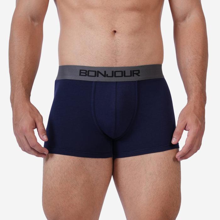 Men's Cotton Comfort Trunk - Soft & Breathable Everyday Innerwear (Navy)