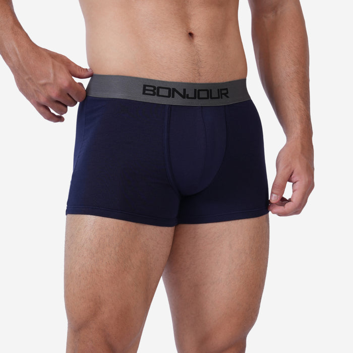 Men's Cotton Comfort Trunk - Soft & Breathable Everyday Innerwear (Navy)