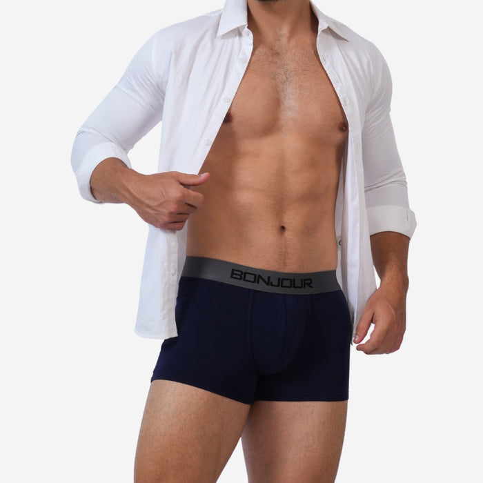 Men's Cotton Comfort Trunk - Soft & Breathable Everyday Innerwear (Navy)