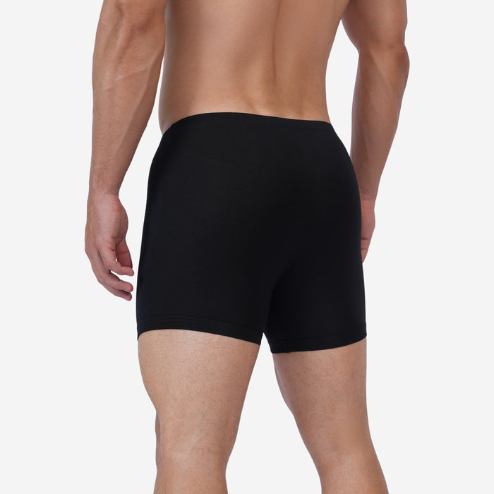 Men's Cotton Comfort Trunks | Soft & Breathable Everyday Innerwear | Black & Grey | Pack of 2