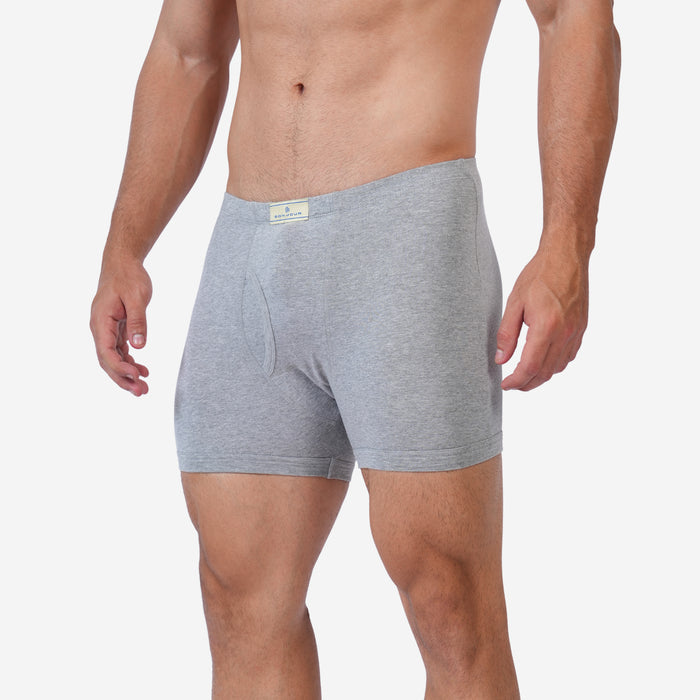 Men's Cotton Comfort Trunks | Soft & Breathable Everyday Innerwear | Black & Grey | Pack of 2