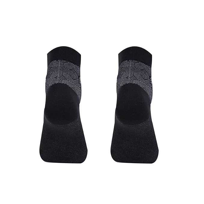 Men’s Geometric Pattern Ankle Sock - (Black)