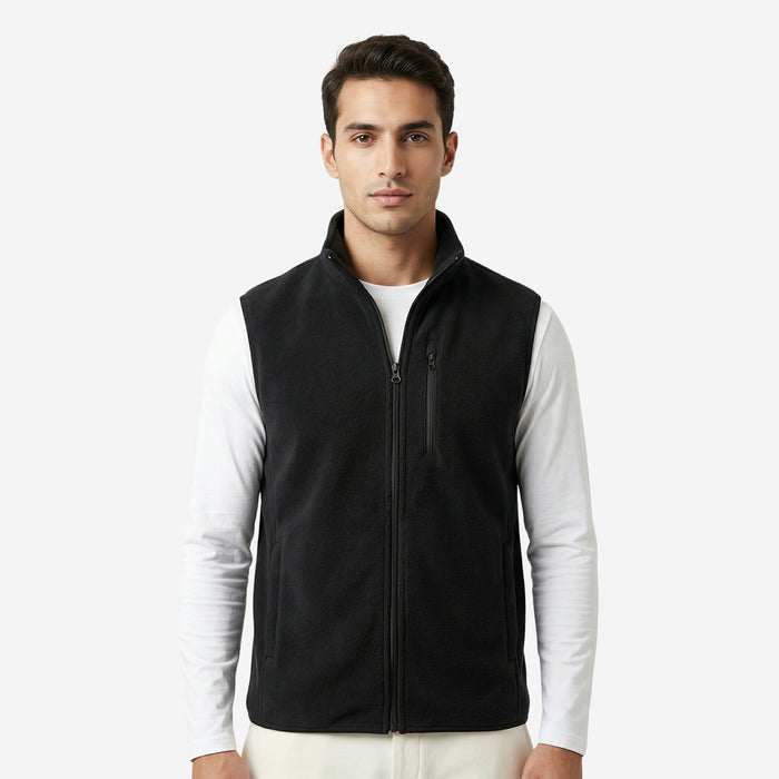 Men’s Sleeveless Polar Jacket (Black)