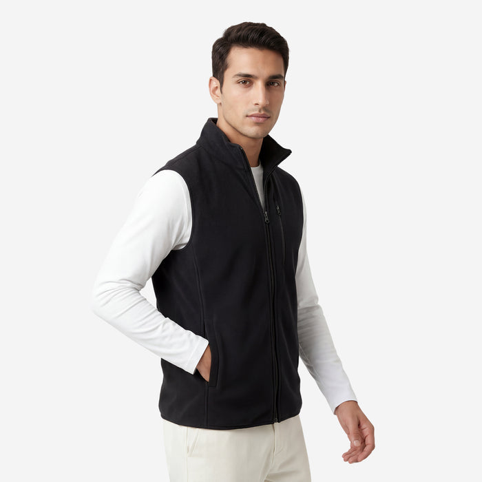 Men’s Sleeveless Polar Jacket (Black)