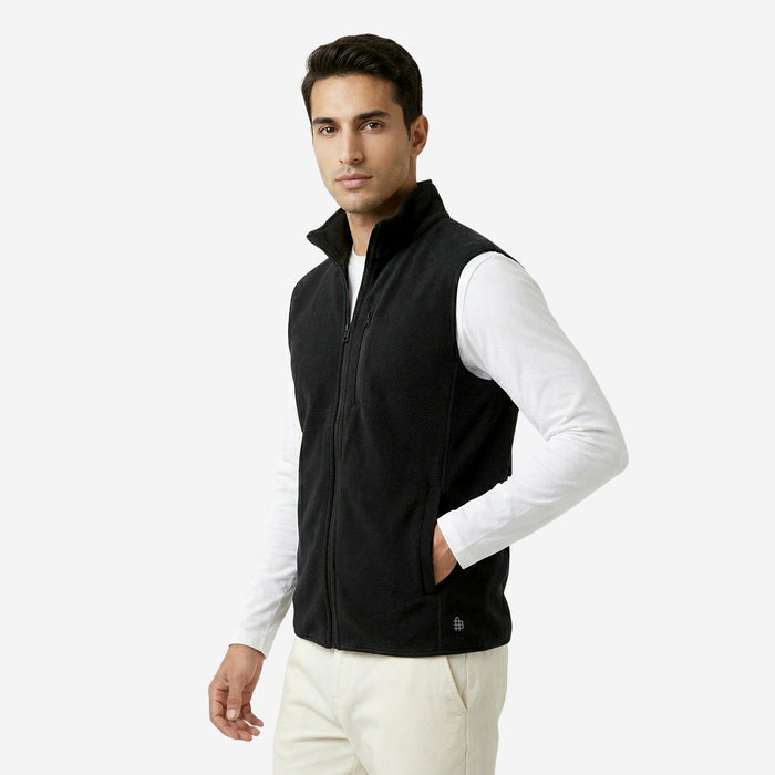Men’s Sleeveless Polar Jacket (Black)