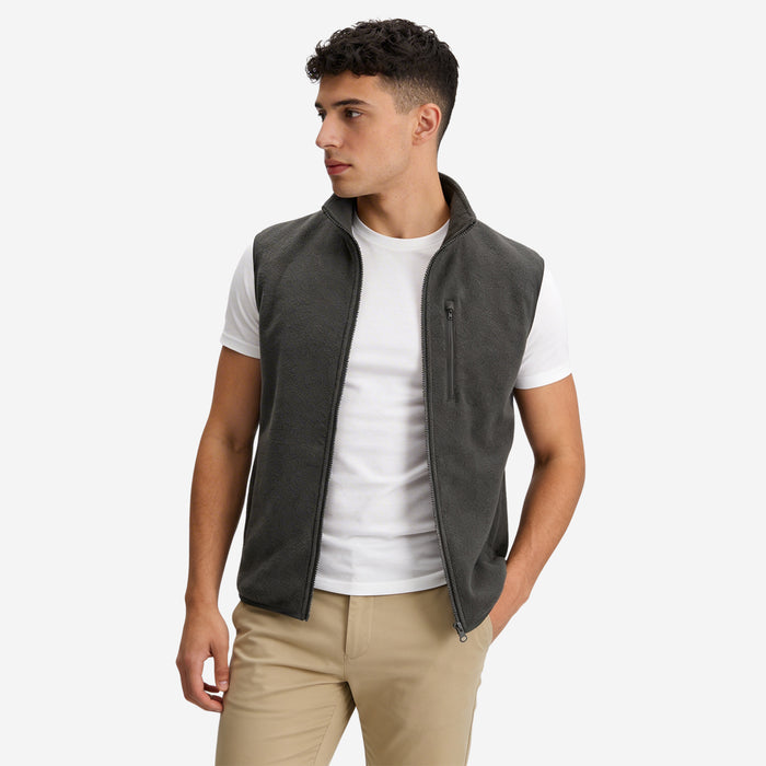 Men’s Sleeveless Polar Jacket (Dk.Grey)