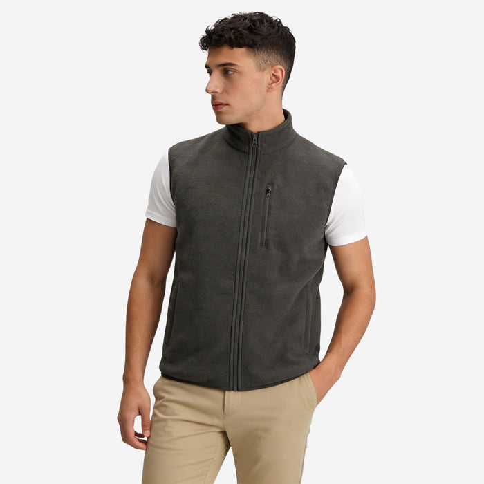 Men’s Sleeveless Polar Jacket (Dk.Grey)