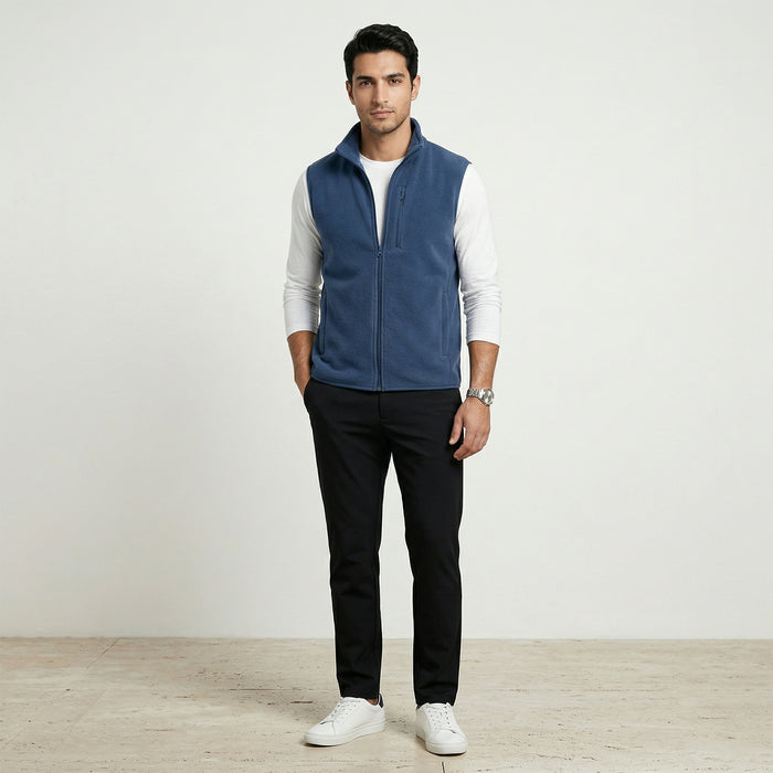 Men’s Sleeveless Polar Jacket (Navy)