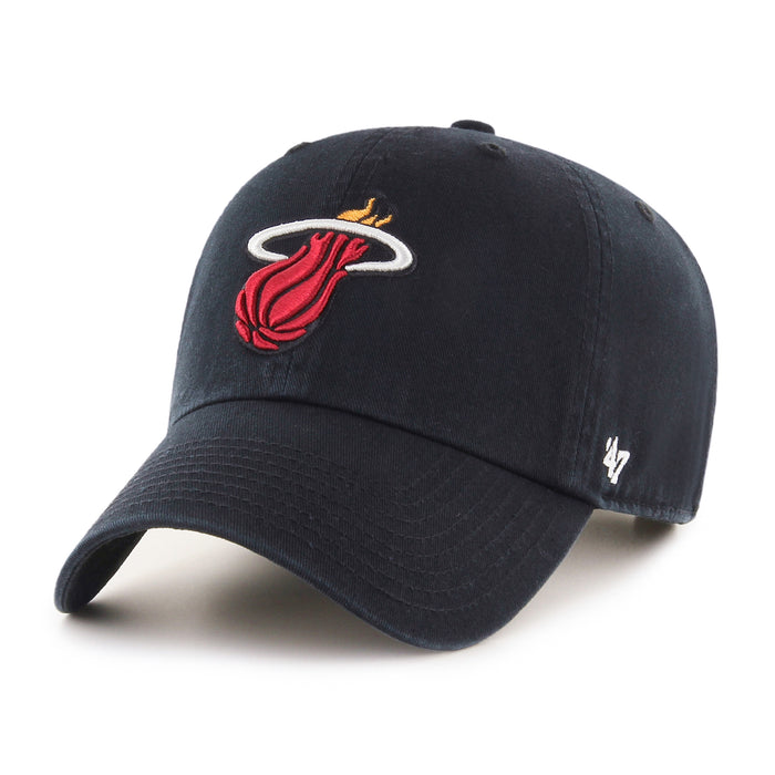 Miami Heat Black Clean Up '47 Brand Adjustable Hat