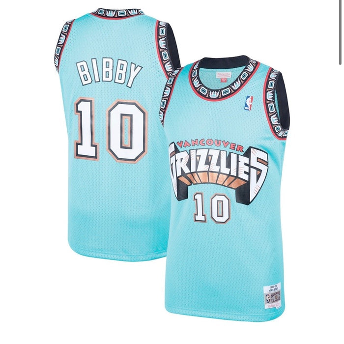 Mike Bibby Vancouver Grizzlies Mitchell & Ness 1998-99 Hardwood Classic Teal Swingman Jersey