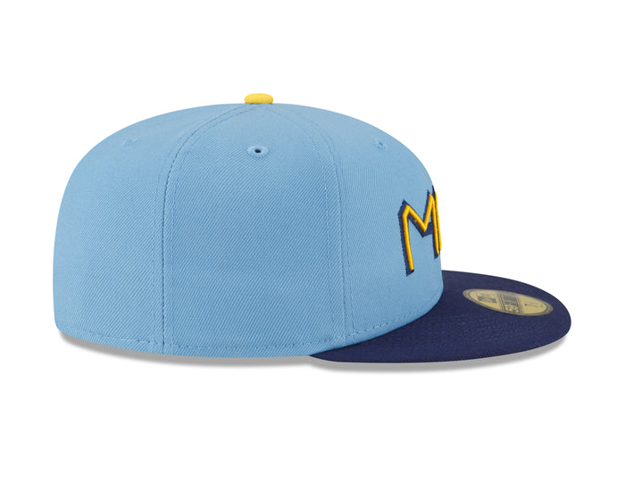 Milwaukee Brewers New Era Powder Blue 2022 City Connect Authentic Collection On-Field 59FIFTY Fitted Hat