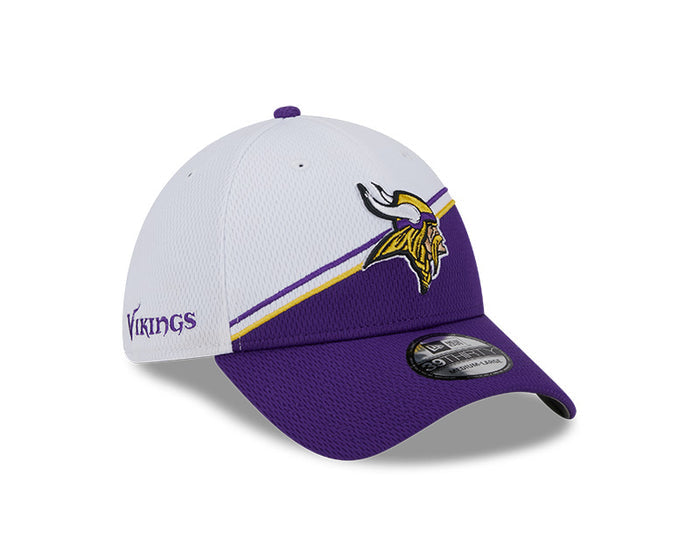 Minnesota Vikings New Era 2023 Sideline 39THIRTY Flex Hat - White/Purple
