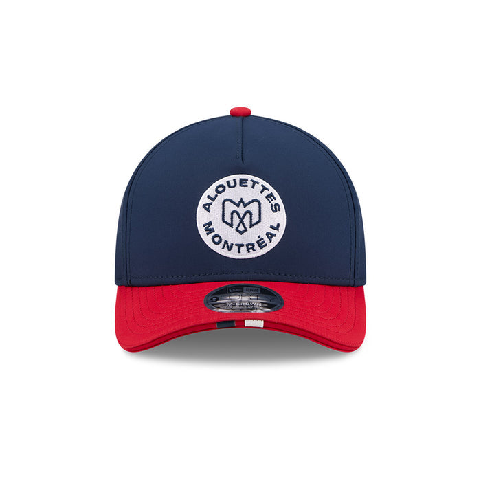 Montreal Alouettes CFL 2026 New Era On-Field Side Line 9FORTY M-Crown A- Frame Adjustable Hat - 2 Tone Navy/Red