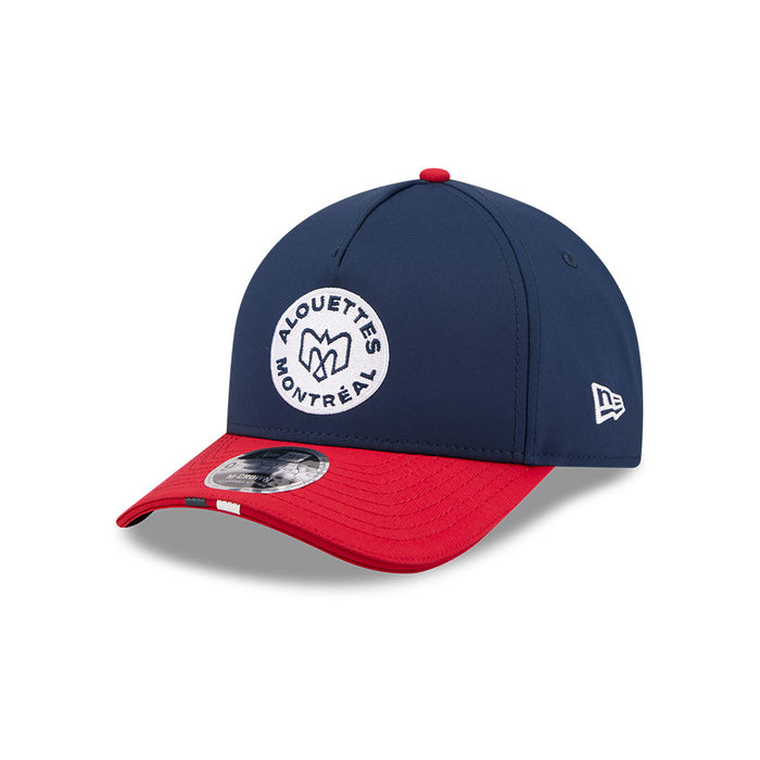 Montreal Alouettes CFL 2026 New Era On-Field Side Line 9FORTY M-Crown A- Frame Adjustable Hat - 2 Tone Navy/Red