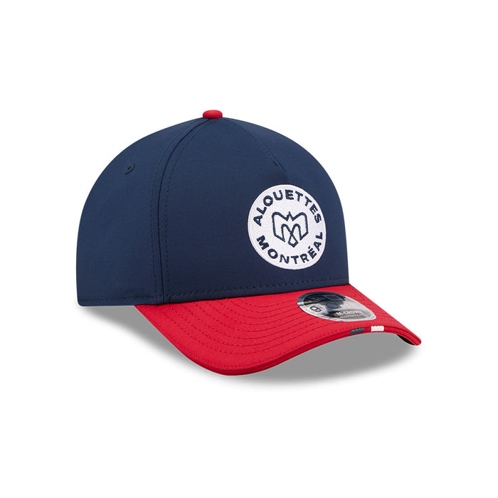Montreal Alouettes CFL 2026 New Era On-Field Side Line 9FORTY M-Crown A- Frame Adjustable Hat - 2 Tone Navy/Red