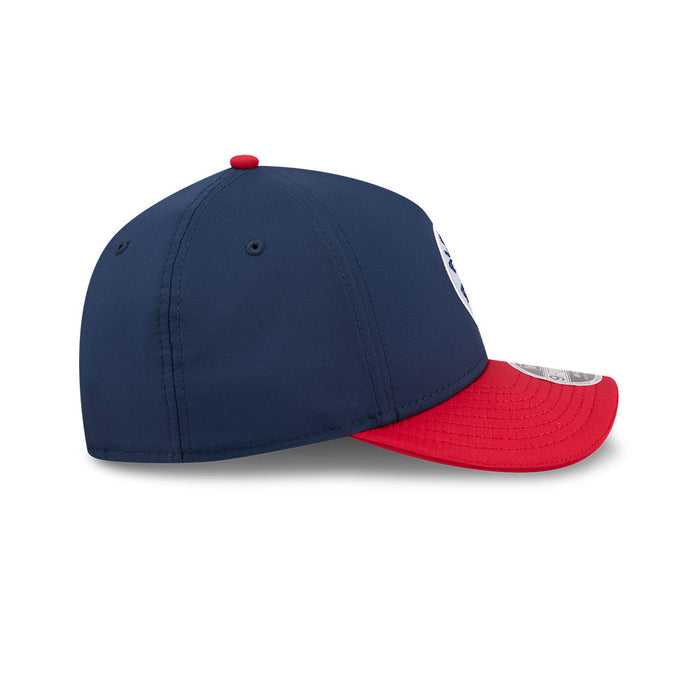 Montreal Alouettes CFL 2026 New Era On-Field Side Line 9FORTY M-Crown A- Frame Adjustable Hat - 2 Tone Navy/Red