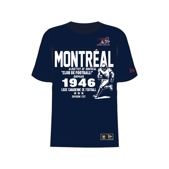 Montreal Alouettes Turf Team Established 1910 New Era T-Shirt - Black