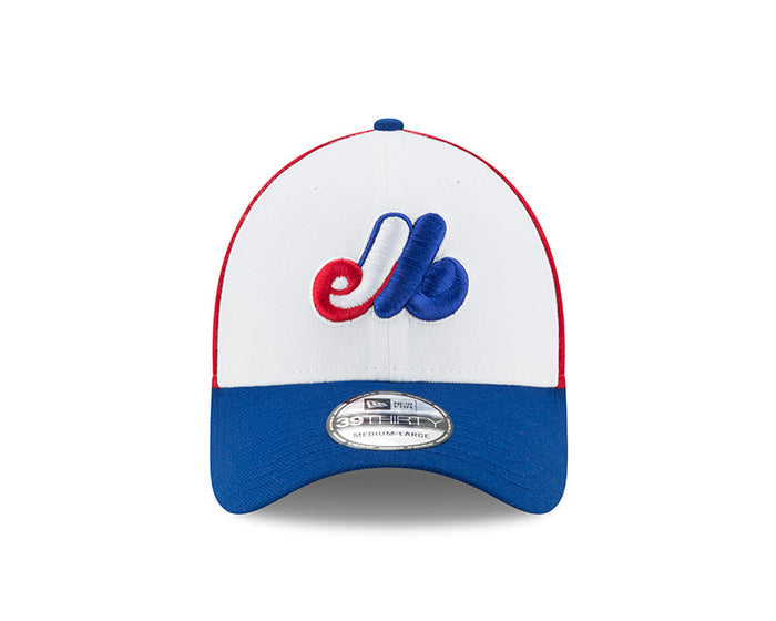Montreal Expos New Era Cooperstown Collection Team Classic Game White / Royal - 39THIRTY Flex Hat