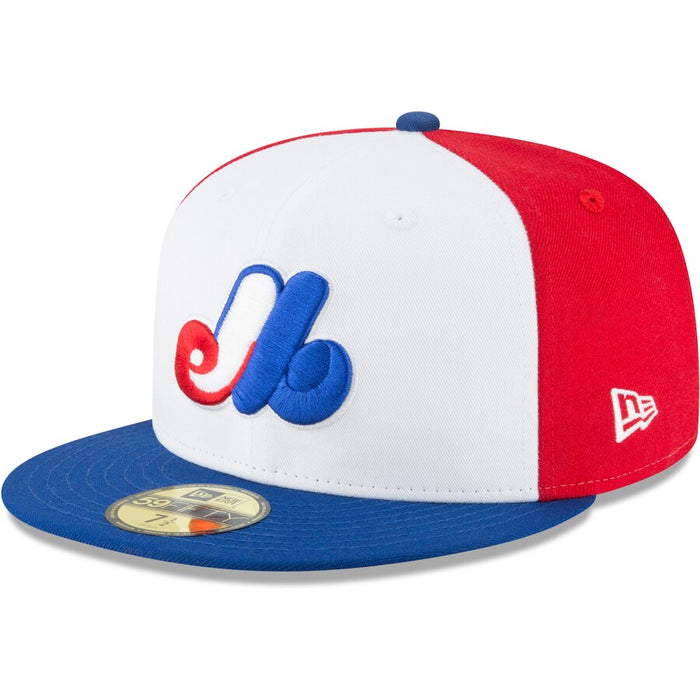 Montreal Expos New Era Tri-Colour Authentic Collection On-Field Home 59FIFTY Fitted Hat