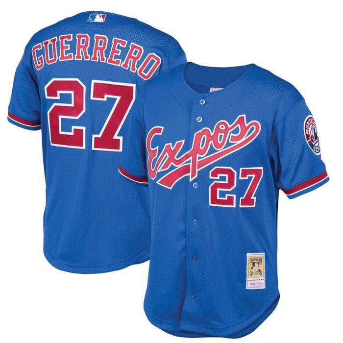 Montreal Expos Vladimir Guerrero Mitchell & Ness Cooperstown Collection Blue Batting Practice Jersey