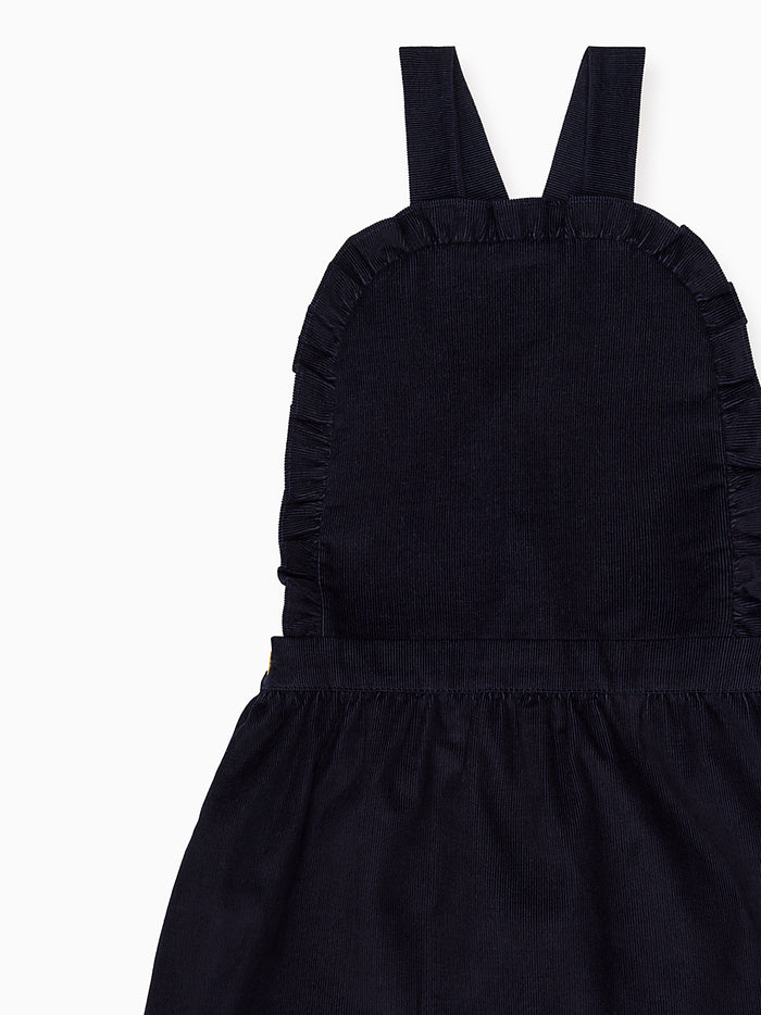 Navy Alexa Corduroy Girl Pinafore Skirt