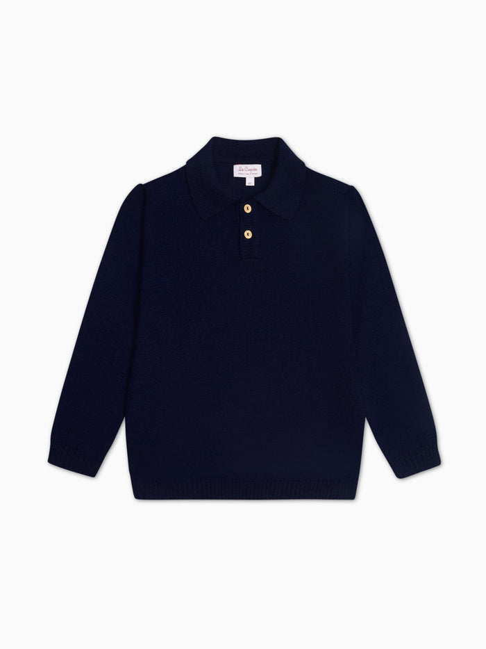Navy Brio Merino Boy Jumper