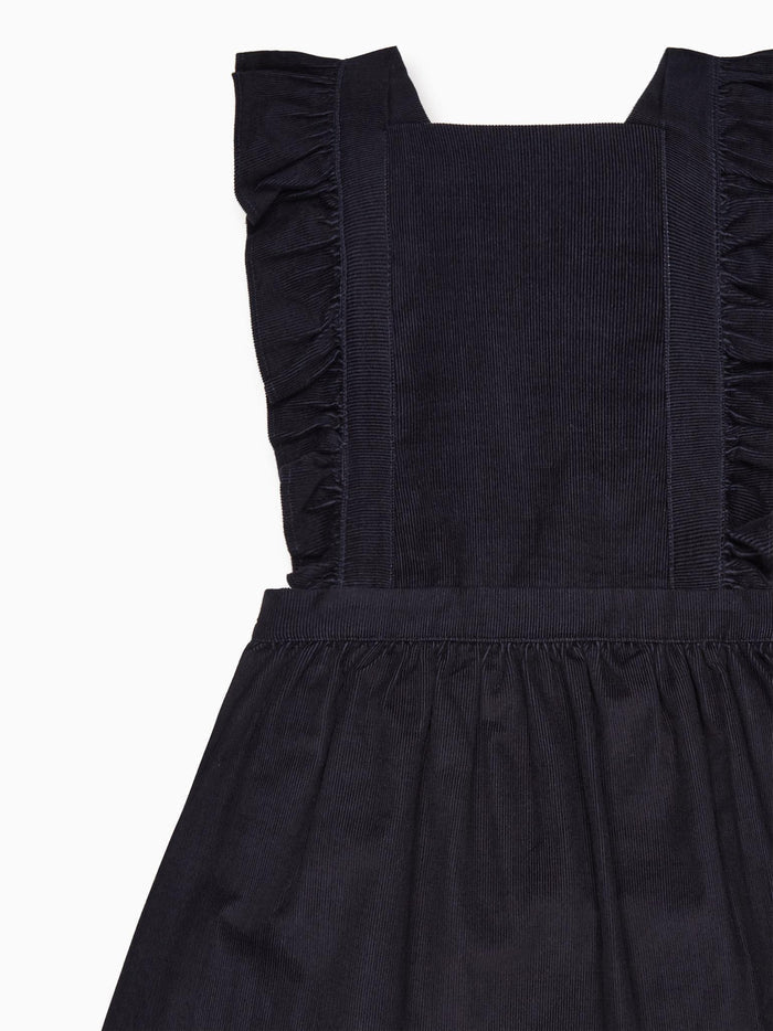 Navy Cora Corduroy Girl Pinafore Skirt