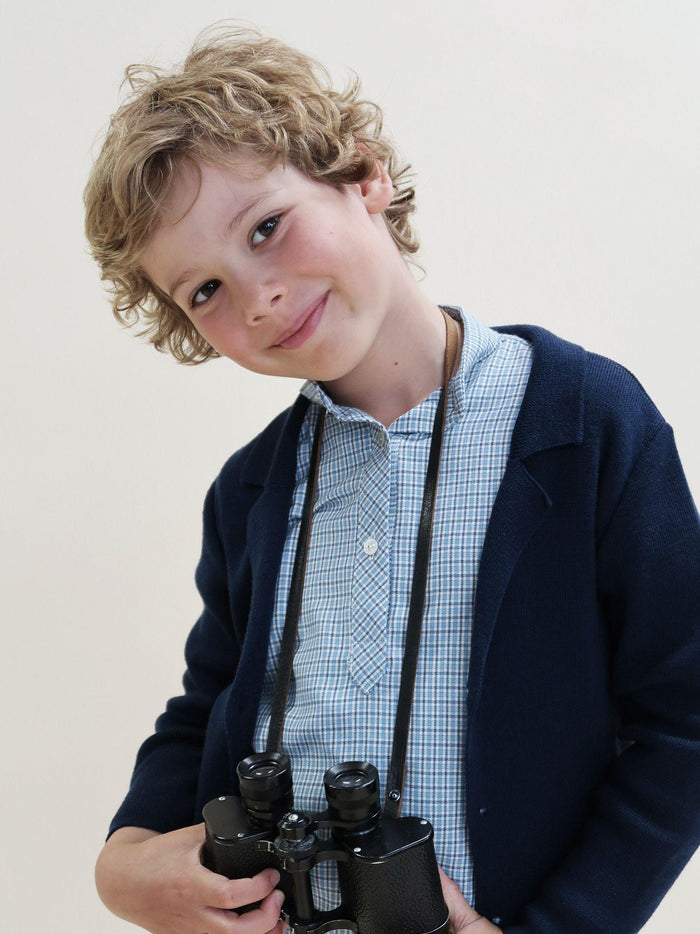 Navy Hector Merino Boy Cardigan