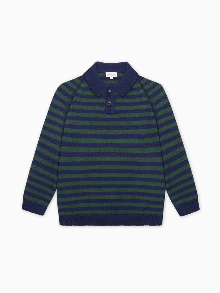 Navy Stripe Brio Merino Boy Jumper