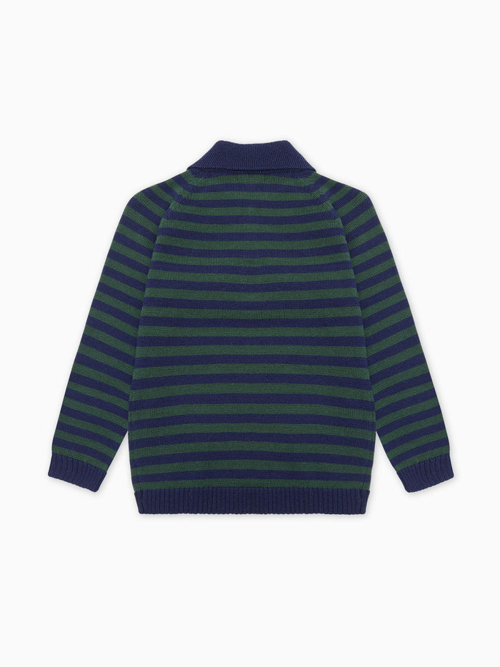 Navy Stripe Brio Merino Boy Jumper